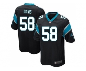 Youth Nike Carolina Panthers #58 Thomas Davis Black jerseys