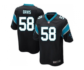 Youth Nike Carolina Panthers #58 Thomas Davis Black jerseys