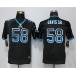 Youth Nike Carolina Panthers #58 Thomas Davis Drift Fashion Black Jerseys