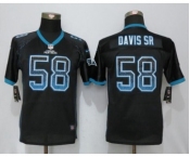 Youth Nike Carolina Panthers #58 Thomas Davis Drift Fashion Black Jerseys