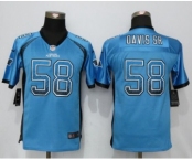 Youth Nike Carolina Panthers #58 Thomas Davis Drift Fashion Blue Jerseys