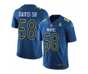 Youth Nike Carolina Panthers #58 Thomas Davis Limited Blue 2017 Pro Bowl NFL Jersey