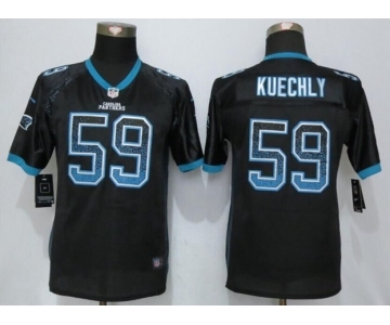 Youth Nike Carolina Panthers #59 Luke Kuechly Drift Fashion Black Jerseys