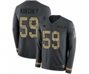 Youth Nike Carolina Panthers #59 Luke Kuechly Limited Black Salute to Service Therma Long Sleeve NFL Jersey