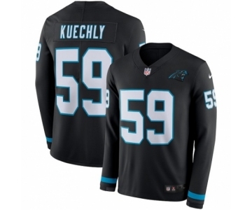 Youth Nike Carolina Panthers #59 Luke Kuechly Limited Black Therma Long Sleeve NFL Jersey