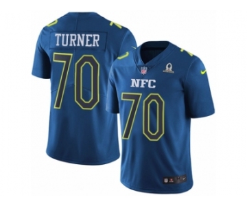 Youth Nike Carolina Panthers #70 Trai Turner Limited Blue 2017 Pro Bowl NFL Jersey