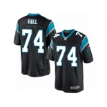 Youth Nike Carolina Panthers #74 Daeshon Hall Limited Black Team Color NFL Jersey