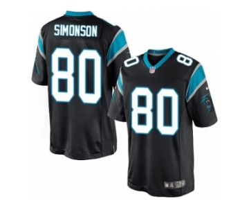 Youth Nike Carolina Panthers #80 Scott Simonson Limited Black Team Color NFL Jersey