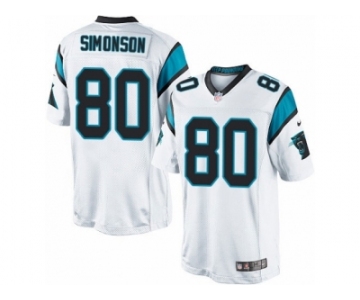 Youth Nike Carolina Panthers #80 Scott Simonson Limited White NFL Jersey