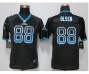 Youth Nike Carolina Panthers #88 Greg Olsen Drift Fashion Black Jerseys