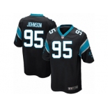 Youth Nike Carolina Panthers #95 Charles Johnson Limited Black Team Color NFL Jersey