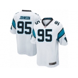 Youth Nike Carolina Panthers #95 Charles Johnson Limited White NFL Jersey