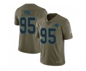 Youth Nike Carolina Panthers #95 Dontari Poe Olive Stitched NFL Limited 2017 Salute to Service Jersey