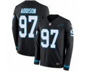 Youth Nike Carolina Panthers #97 Mario Addison Limited Black Therma Long Sleeve NFL Jersey