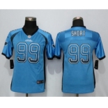 Youth Nike Carolina Panthers #99 Kawann Shor Drift Fashion Blue Jerseys