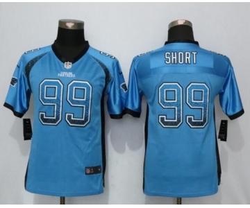 Youth Nike Carolina Panthers #99 Kawann Shor Drift Fashion Blue Jerseys