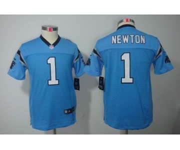 nike youth nfl jerseys carolina panthers #1 newton blue[nike limited]