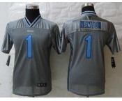 nike youth nfl jerseys carolina panthers #1 newton grey[nike vapor]