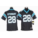 nike youth nfl jerseys carolina panthers #28 stewart black[nike]