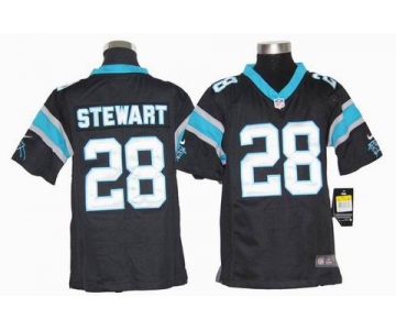 nike youth nfl jerseys carolina panthers #28 stewart black[nike]