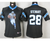 nike youth nfl jerseys carolina panthers #28 stewart black[portrait fashion]