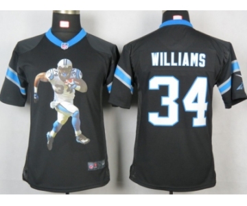 nike youth nfl jerseys carolina panthers #34 williams black[portrait fashion]