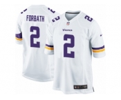 Men Nike Minnesota Vikings #2 Kai Forbath Game White NFL Jersey