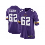 Men Nike Minnesota Vikings #62 Nick Easton Game Purple Team Color NFL Jersey