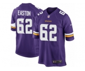 Men Nike Minnesota Vikings #62 Nick Easton Game Purple Team Color NFL Jersey