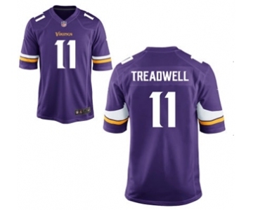 Men's Nike Minnesota Vikings #11 Laquon Treadwell Game Purple Team Color NFL Jersey