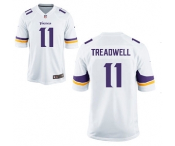 Men's Nike Minnesota Vikings #11 Laquon Treadwell Game White NFL Jersey