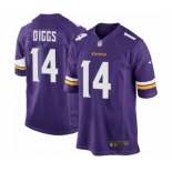 Men's Nike Minnesota Vikings #14 Stefon Diggs Game Purple Team Color NFL Jersey