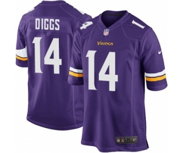 Men's Nike Minnesota Vikings #14 Stefon Diggs Game Purple Team Color NFL Jersey