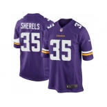 Men's Nike Minnesota Vikings #35 Marcus Sherels Purple Game Team Color NFL Jersey