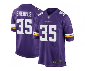 Men's Nike Minnesota Vikings #35 Marcus Sherels Purple Game Team Color NFL Jersey