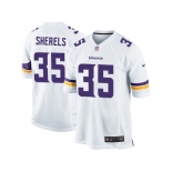 Men's Nike Minnesota Vikings #35 Marcus Sherels White Game NFL Jersey