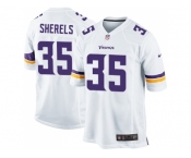 Men's Nike Minnesota Vikings #35 Marcus Sherels White Game NFL Jersey