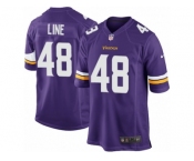 Men's Nike Minnesota Vikings #48 Zach Line Game Purple Team Color NFL Jersey