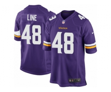 Men's Nike Minnesota Vikings #48 Zach Line Game Purple Team Color NFL Jersey