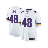 Men's Nike Minnesota Vikings #48 Zach Line Game White NFL Jersey