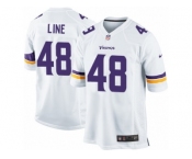 Men's Nike Minnesota Vikings #48 Zach Line Game White NFL Jersey