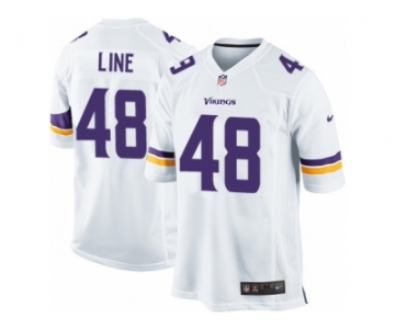 Men's Nike Minnesota Vikings #48 Zach Line Game White NFL Jersey