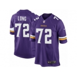 Men's Nike Minnesota Vikings #72 Jake Long Game Purple Team Color NFL Jersey