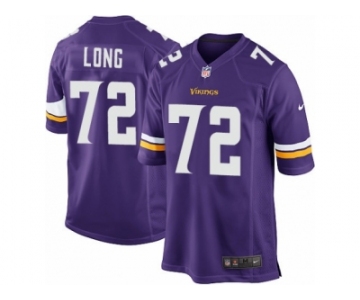 Men's Nike Minnesota Vikings #72 Jake Long Game Purple Team Color NFL Jersey