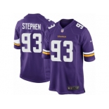 Men's Nike Minnesota Vikings #93 Shamar Stephen Game Purple Team Color NFL Jersey