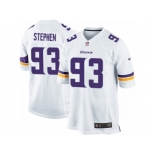 Men's Nike Minnesota Vikings #93 Shamar Stephen Game White NFL Jersey