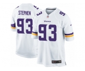 Men's Nike Minnesota Vikings #93 Shamar Stephen Game White NFL Jersey