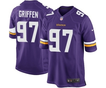 Men's Nike Minnesota Vikings #97 Everson Griffen Game Purple Team Color NFL Jersey