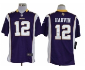 nike nfl jerseys minnesota vikings #12 harvin purple Game Jersey