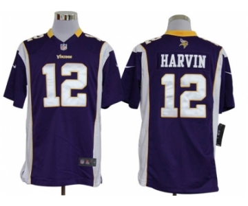 nike nfl jerseys minnesota vikings #12 harvin purple Game Jersey